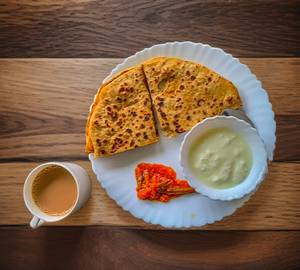 2 Aloo Paratha + Tea/Dahi