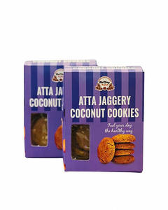 Atta Jaggery Coconut Cookies