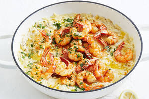 Truffle Creamy Butter Garlic Prawns With Rice/mash