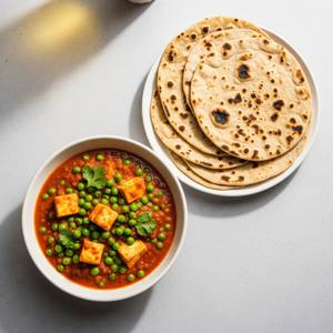 Matar paneer +  4 butter roti