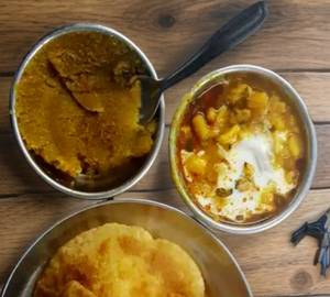 6 Poori + Sabji + Halwa