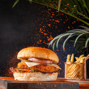 Cheese Peri-peri Paneer Spicy Burger