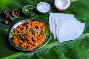 Mushroom Sukha With Neer Dosa
