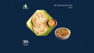 2pcs Parotta With Channa Masala