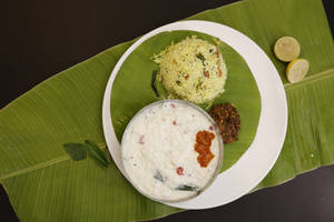 Lemon Rice With Curd Rice And Masala Vada [1 Piece]