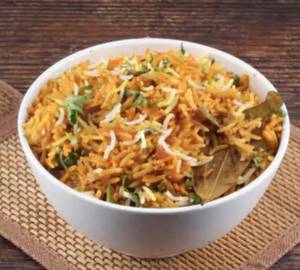 Kesar Veg Biryani Fish Raita