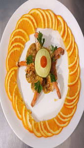 Grilled Prawn In Orange Lemon Glaze