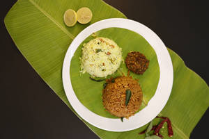 Lemon Rice With Puliyogare And Masala Vada [1 Piece]