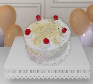 Eggless white forest Cake