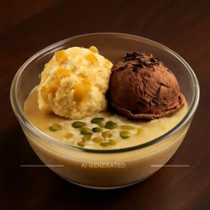 Ice cream pineapple chocolate rabdi mix