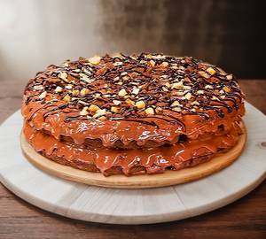 Almond Brownie Waffle Cake (Double Layer)