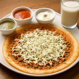 Open cheese dosa