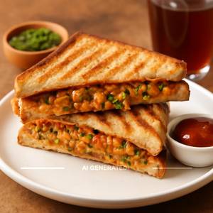 Schezwan ghughra sandwich