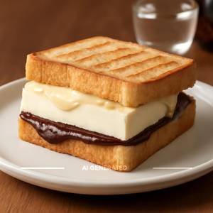 Ice cream chocolate cheese sandwich