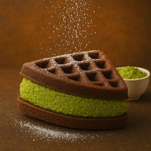 Golden Kunafe Waffle