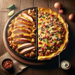 13" Inches (extra Large 12 Pieces)  O N' B Chicken & Cheese Delight