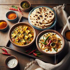Half Shahi Paneer + 2 Pyaza Roti