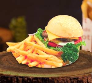 Veg combo 1 regular burger and cheese pizza finger