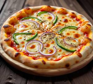 Onion capsicum pizza