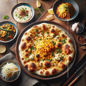 Cheese Masala Garlic Naan