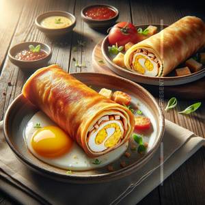 1 Pc Anda Chicken Roll with 1 Pc Double anda roll                           