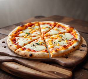 Gold corn cheese pizza