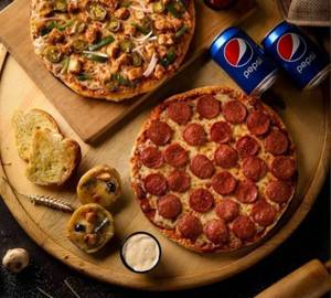 Pizza Combo (2 Pizza + 1 Cold Drink +fries)