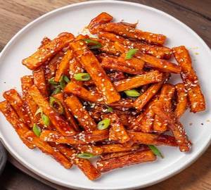 Honey chilli potatoes