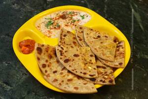 Aloo Paratha 2 Piedce + Rayta + pickle  +  Chutney