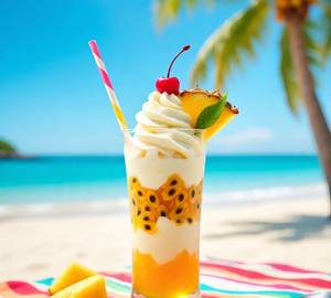 Pineapple passion fruit falooda fiesta