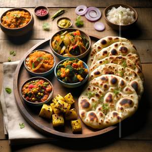 2 Aloo Naan + 2 Sabzi
