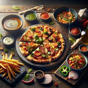 7" Regular African Peri Peri Pizza (4 Slices)