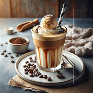 Cold Coffee Shake with Ice Cream