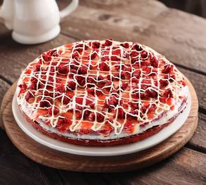 Berry Red Velvet Waffle Cake (Single Layer)
