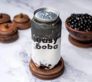Black Charcoal Boba Tea