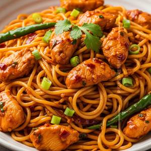 Chicken Schezwan Noodles  [ Boneless ]  [ 1/2 Kg ]