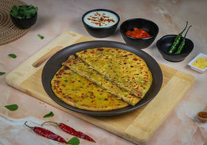 2 Whole Wheat Aloo Methi Paratha