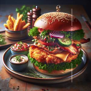 (2) Crispy Chicken Burger