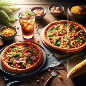 7" Golden Corn Pizza + Cold Drink