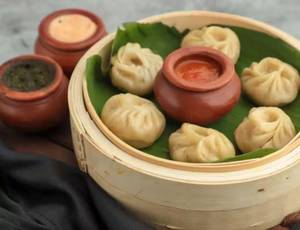 Veg steam momos [5 pieces]
