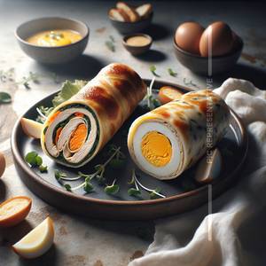 1 Pc Chicken Roll with 1 Pc Anda Roll                           