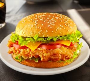 Zinger chicken tandoori burger