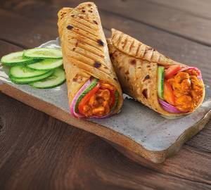 Kadai chicken wrap