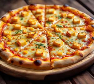Sweet corn paneer pizza