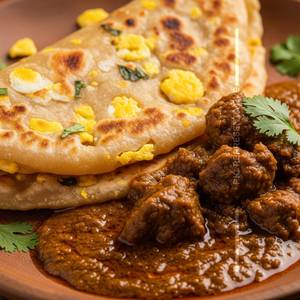 Egg Chappathi With Nonveg Gravy