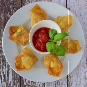 Veg Wonton Fry with Hot Garlic Sauce