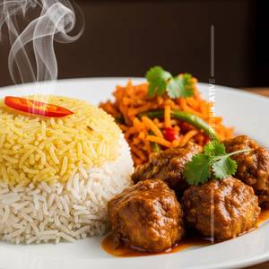 Ghee Rice, Thalcha, Chicken Chukka