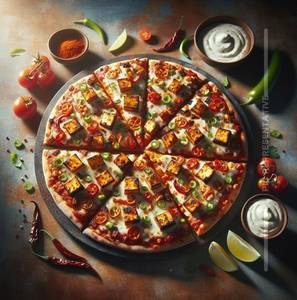 9" Medium Chipotle Paneer Pizza (6 Slices) 
