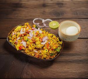 Schezwan Egg Chilly Poha