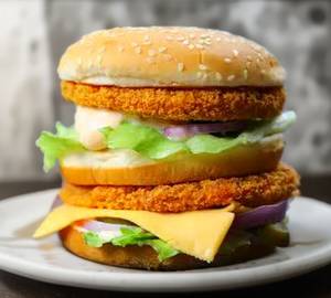 Veg overloaded burger